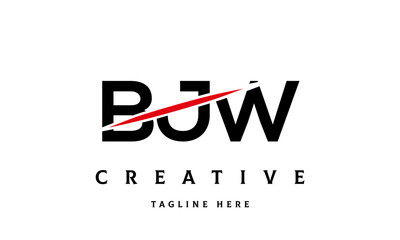 BJW creative cut three latter logo