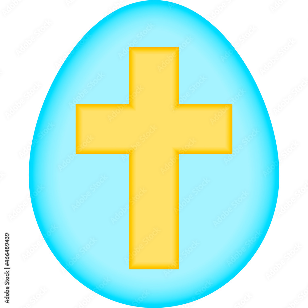 Poster egg easter color icon. simple color vector elements of religious holiday for ui and ux, website or m
