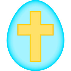 Obraz premium Egg Easter color icon. Simple color vector elements of religious holiday for ui and ux, website or mobile application on white background