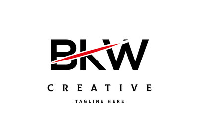 BKW creative cut three latter logo