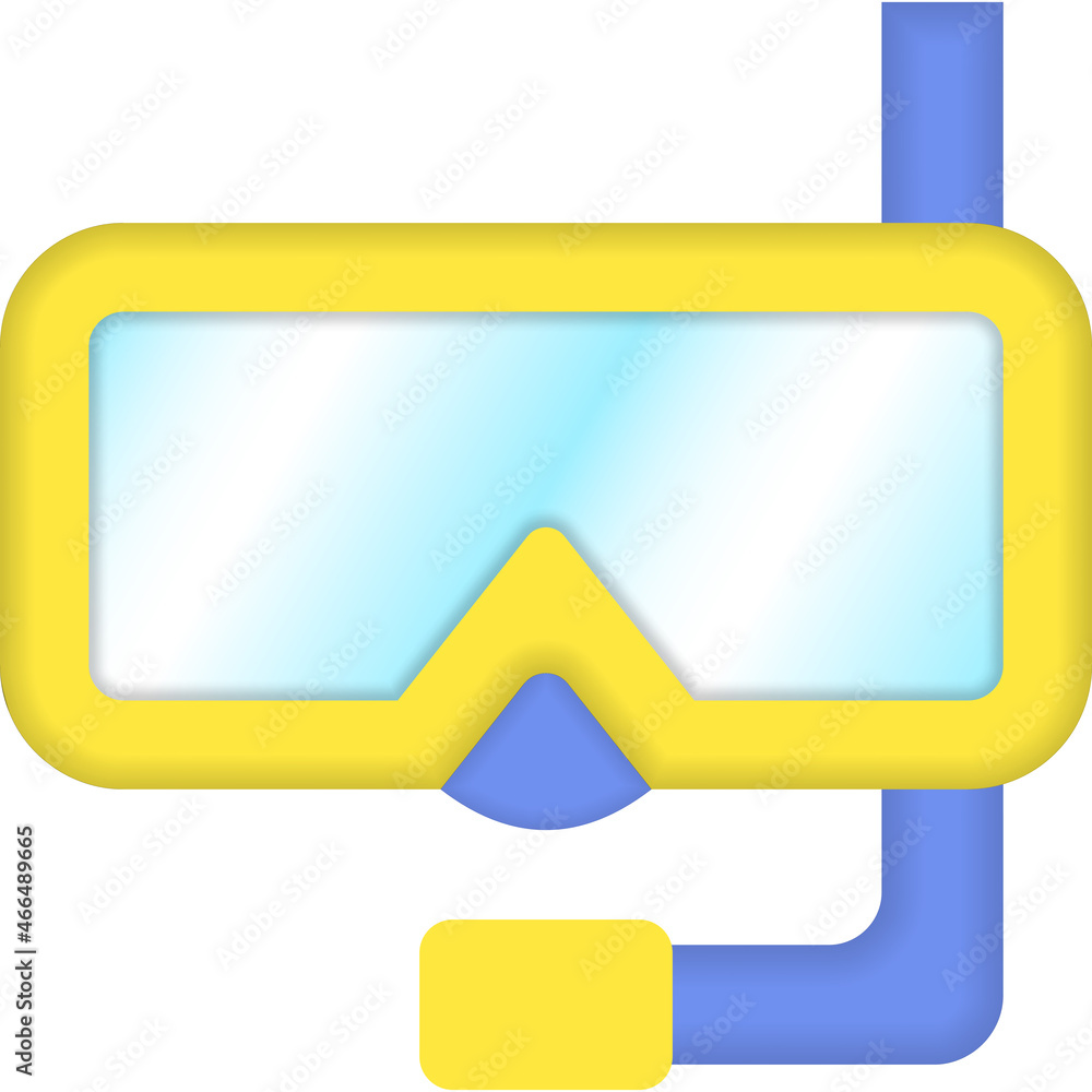 Poster underwater, mask icon. simple color vector elements of vacation icons for ui and ux, website or mobi