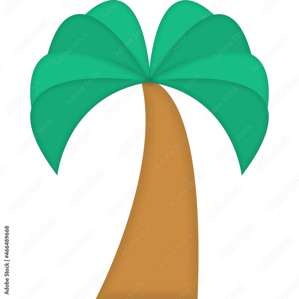 Poster palm, tree icon. simple color vector elements of vacation icons for ui and ux, website or mobile app