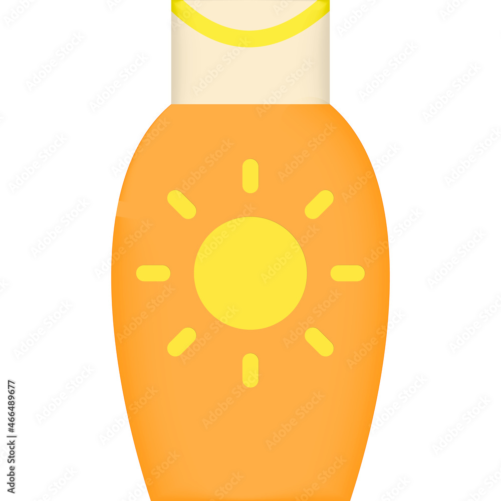 Poster sunscreen, cream icon. simple color vector elements of vacation icons for ui and ux, website or mobi