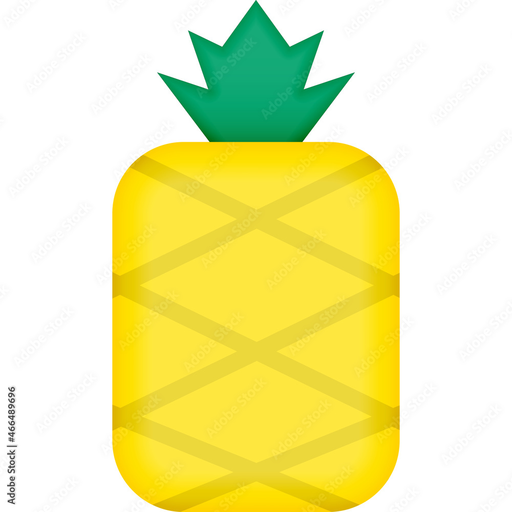 Aufkleber pineapple, fruit icon. simple color vector elements of vacation icons for ui and ux, website or mobi