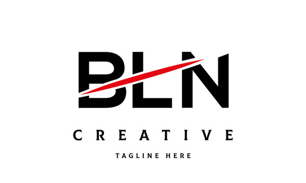 BLN creative cut three latter logo