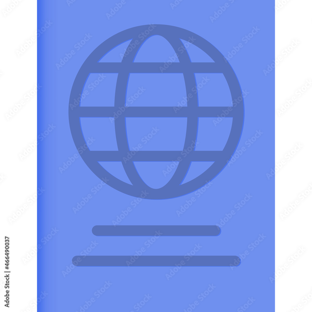 Poster passport, document icon. simple color vector elements of vacation icons for ui and ux, website or mo