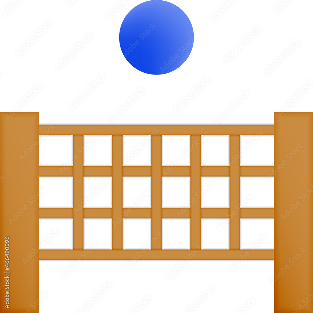 Poster ball, volleyball icon. simple color vector elements of vacation icons for ui and ux, website or mobi