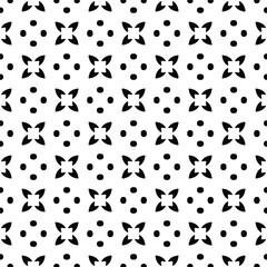  Seamless vector pattern in geometric ornamental style. Black pattern.Design element for prints, backgrounds, template, web pages and textile pattern. Geometric art.