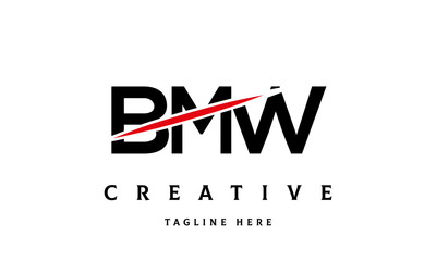 BMW creative cut three latter logo