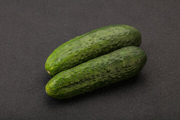 Ripe organic natural green cucumber