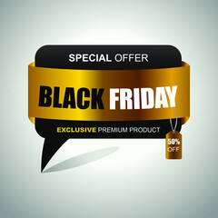 Black friday sale bubble illustration