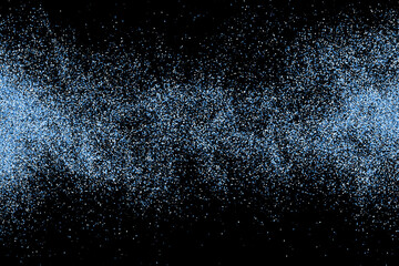 Abstract splashes of water on black background. Frozen motion of round particles. Rain, snow overlay texture. Vector Illustration, Eps 10.