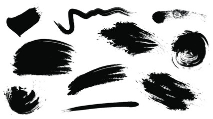 Grunge brush backgrounds set