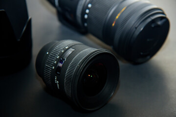Fototapeta na wymiar lens kit for dslr digital camera