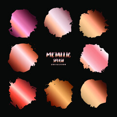 Metallic splash collection