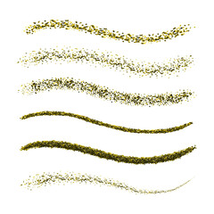 Set of glitter brushes