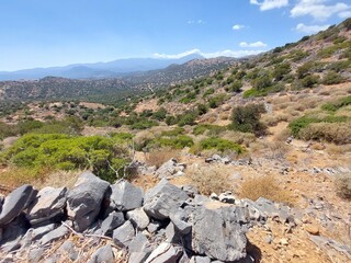 Dry mountainous landscape of crete 