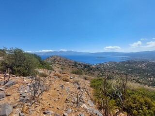 Dry mountainous landscape of crete 