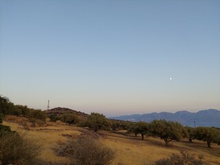 Greek landscape on the island of crete