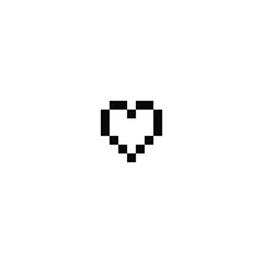 Fototapeta premium Pixel art heart. love and valentine. Pixel game life bar. Vector art 8 bit health heart bar. Gaming controller, symbol.