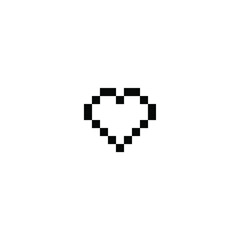 Pixel art heart. love and valentine. Pixel game life bar. Vector art 8 bit health heart bar. Gaming controller, symbol.
