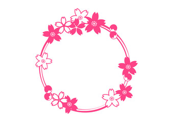 桜のフレーム素材
