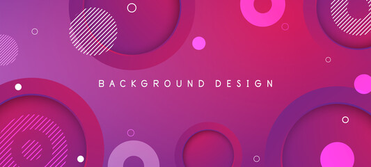 Purple gradient minimal vector background with dotted and circle shape. Abstract halftone textured backdrop for banners, presentations, business templates