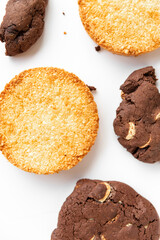 coconut cookies on a white background