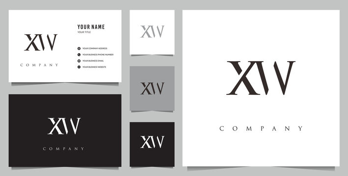initial XW logo and business card