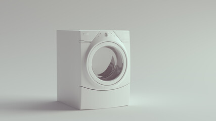White Washing Machine Washer Laundry Appliance Clean Wash Household Whitegoods Equipment 3d illustration render