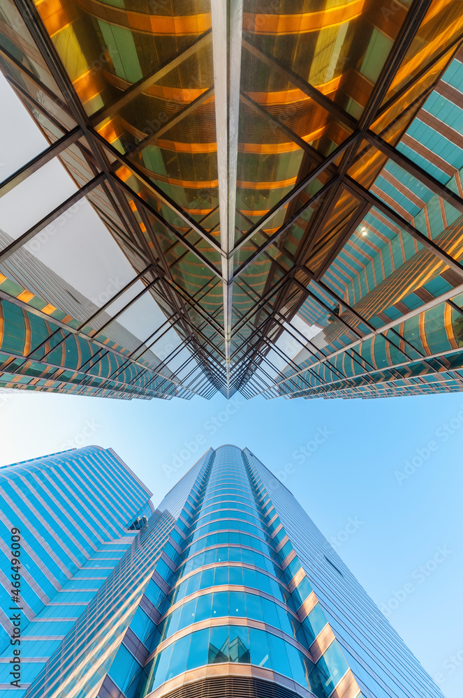 Poster exterior of modern architecture. building abstract background