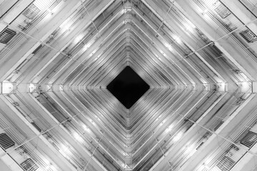 high rise residential building in Hong Kong city. Modern building abstract background pattern