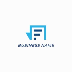 design logo creative file document and letter F