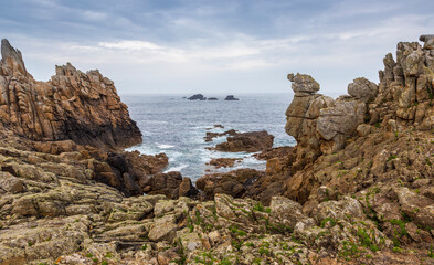 Landscape view at Ouessant Island Brittany France