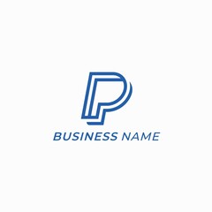 design logo creative letter P double