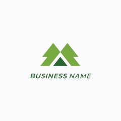 design logo creative pine tree