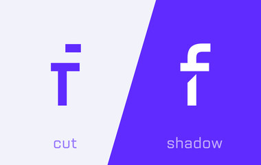 Obraz premium Set of letter F minimal logo icon design template elements