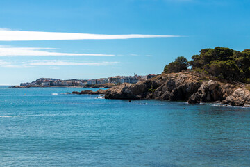 town in the costa brava one summer day