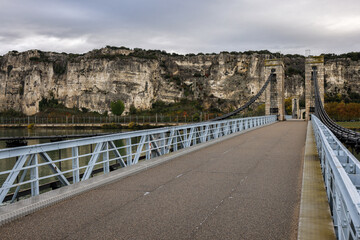 Robinet bridge over Rhône river in Donzère, France