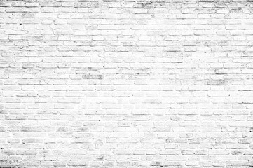 Empty old white brick wall texture backgrounds use for design.