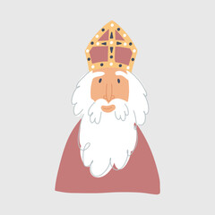 Sinterklaas character illustration vector. Flat style illustrations