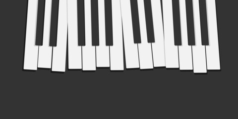 Fototapeta premium Simple piano keyboard abstract illustration