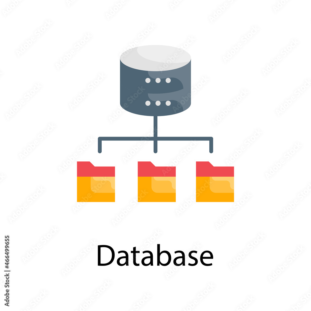Aufkleber database vector flat icon design illustration. web analytics symbol on white background eps 10 file