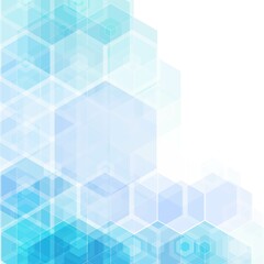 Naklejka premium Blue hexagon background. Design for decoration. eps 10