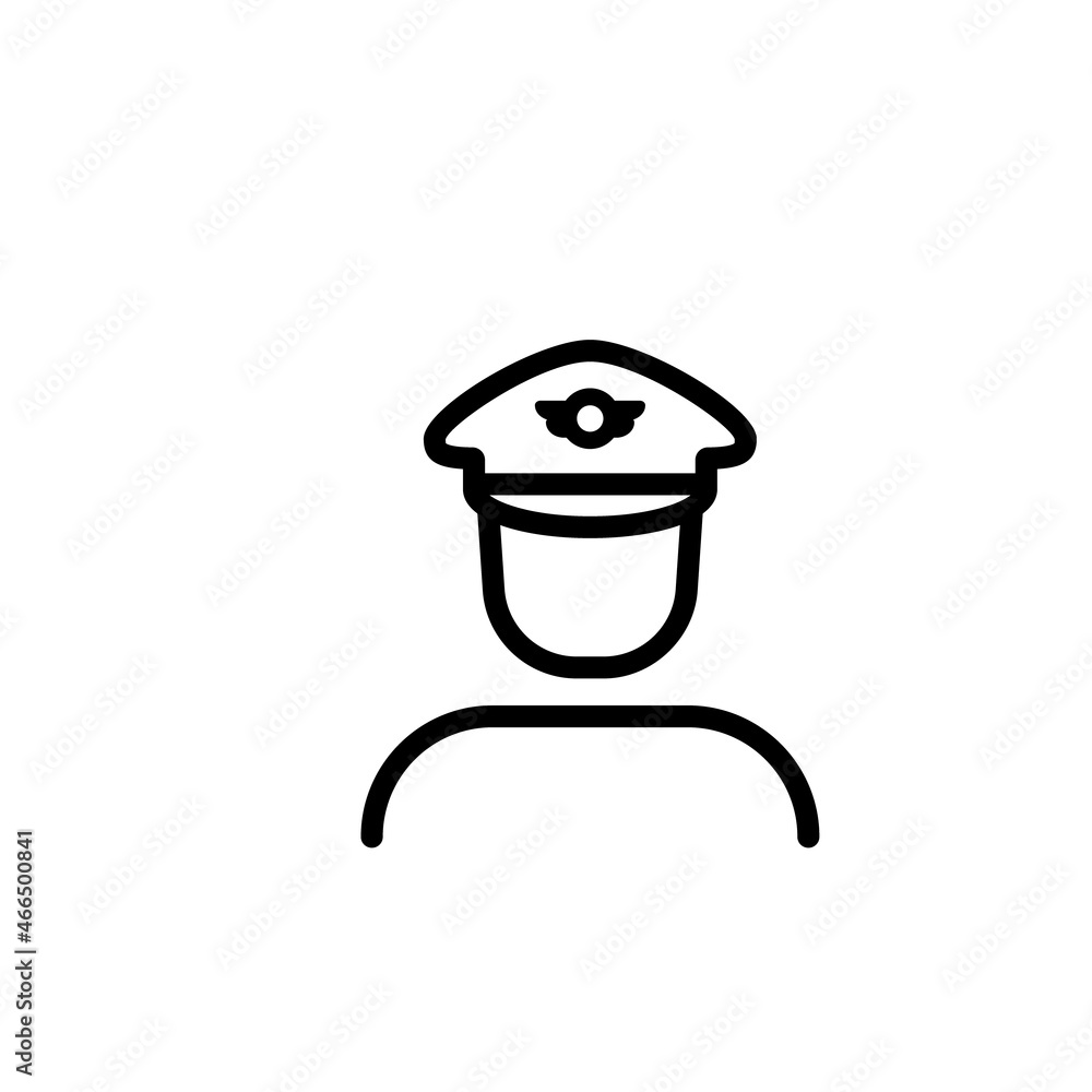 Canvas Prints pilot line icon. clipart image isolated on white background