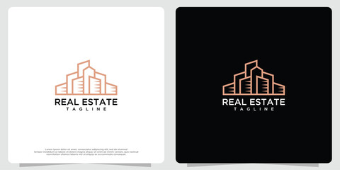 Modern architecture building concept logo inspiration