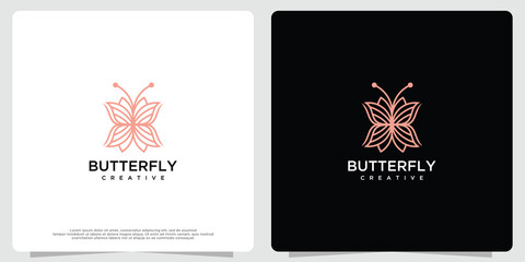 Fototapeta na wymiar Logo design vector butterfly inspiration.