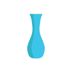 Flat Vase Glass Bottle Decoration Vector Design Illustration