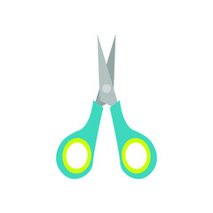 Flat Scissors Cutting Tool Vector Design Illustration