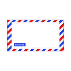 Flat Envelope Mail Letter Post Vector Design Illustration